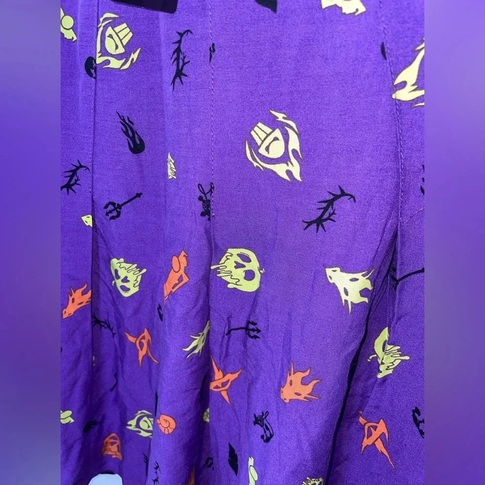 Disney Villains Torrid Halloween Women’s Mini Skater Skirt Challis Purple Size 0 - Picture 2 of 8